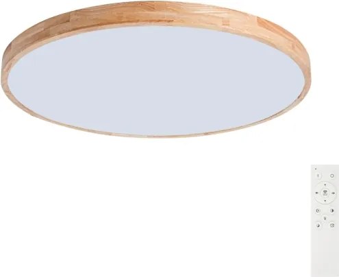 Brilagi - Corp de iluminat LED reglabil WOODLINE LED/100W/230V 3000-6000K stejar Ø 80 cm + telecomandă