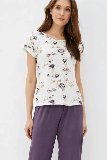 Pijamale femei STEFANIA din bambus XL Violet