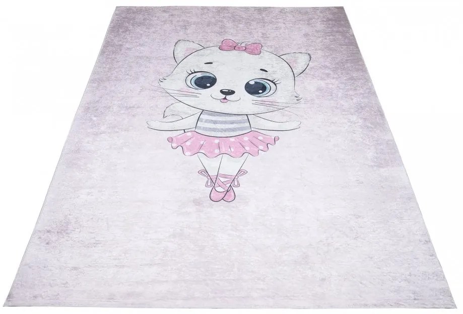 Covor pentru copii cu motivul unei pisici adorabile Lăţime: 120 cm | Lungime: 170 cm