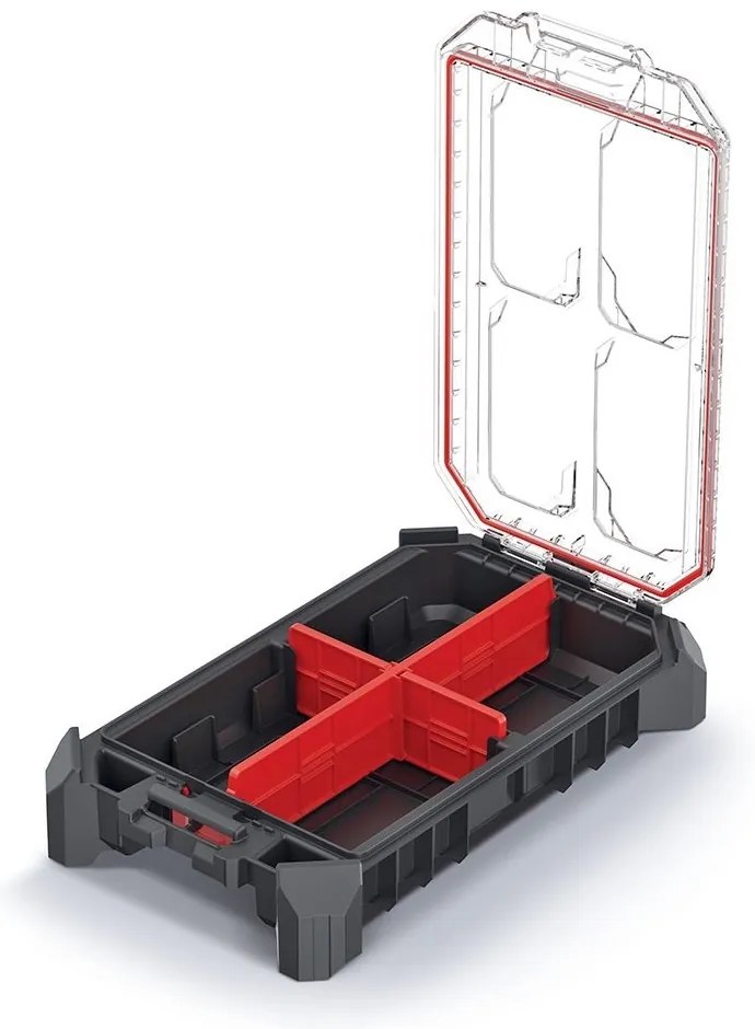 Organizator C, 36,8 cm, jos cu compartimente, negru
