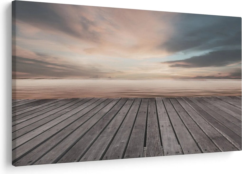 Tablou - Pier la apus de soare (90x60 cm)