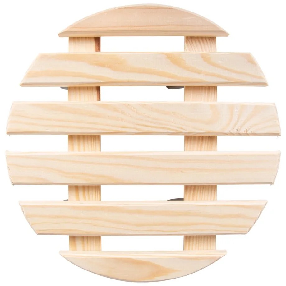 Suport din lemn cu roți pentru ghivece Esschert Design Nature, ø 29 cm