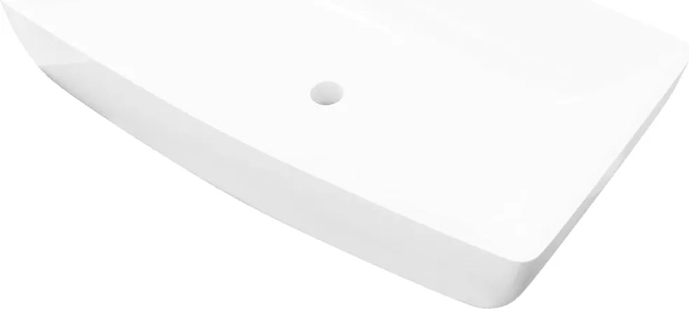vidaXL Chiuvetă dreptunghiulară, alb, 71 x 39 cm, ceramică de lux