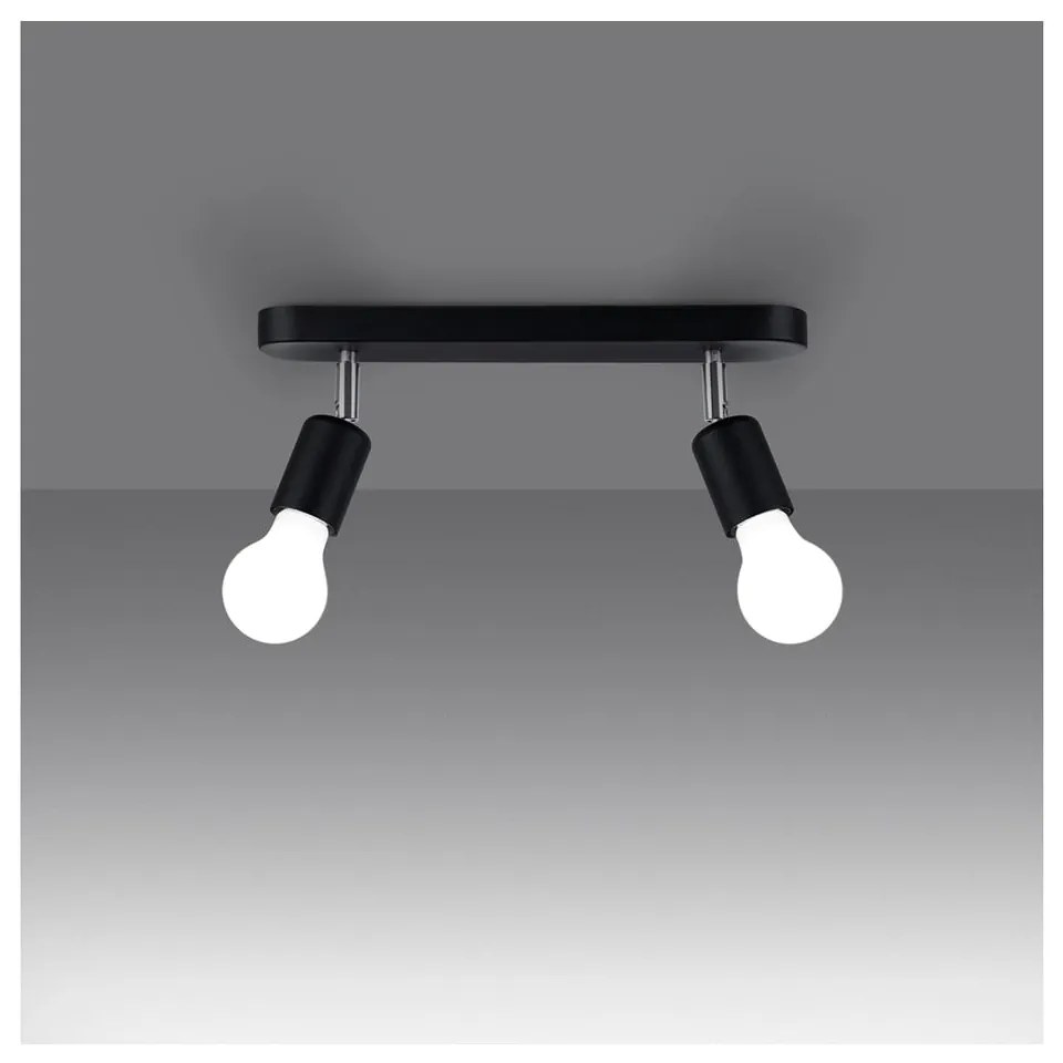 Plafonieră neagră ø 6 cm Brando – Nice Lamps