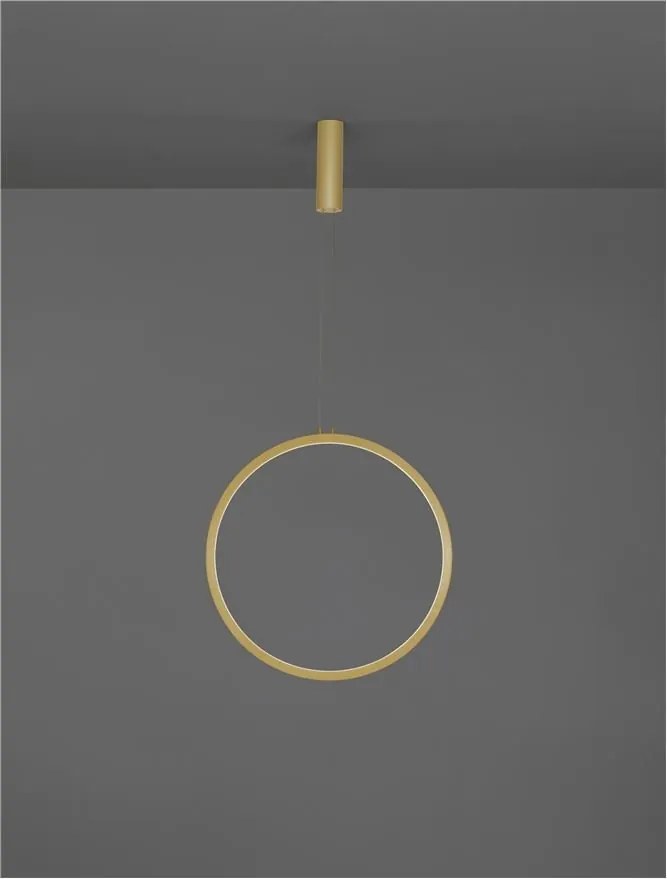 Pendul LED dimabil design modern Change auriu 60cm