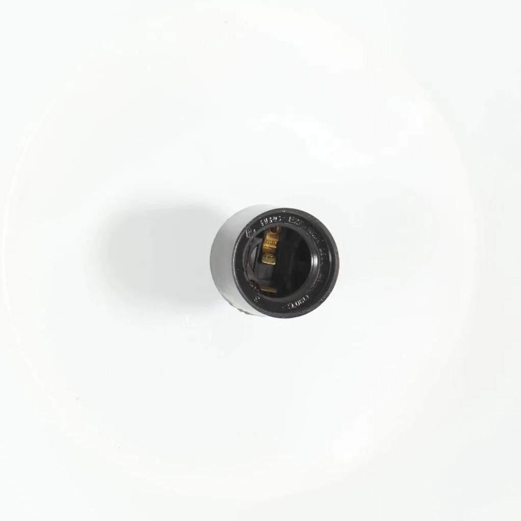 Lampa suspendata industriala negru, 46 cm, lemn masivfier, E27 1, 46 cm, Negru, 46 cm