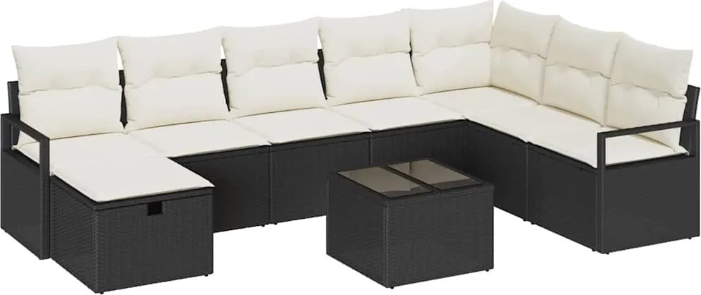 vidaXL Set de canapea cu pernă 6 pcs poliratan