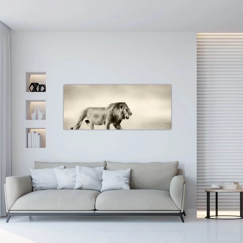 Tablou - Leul flămând (120x50 cm)