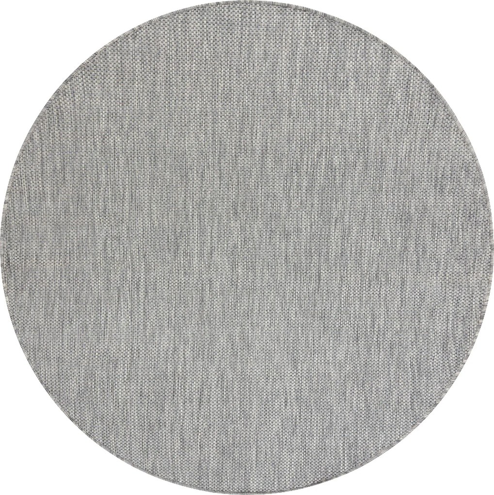 Covor SISAL SION cerc A5165A Melanj țesute plate gri