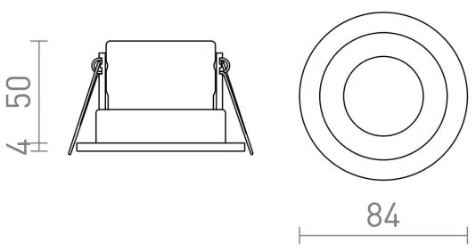 Plafonieră LED încastrată pentru baie BELLA 11W/230V IP65 RED-Design Rendl-R13602