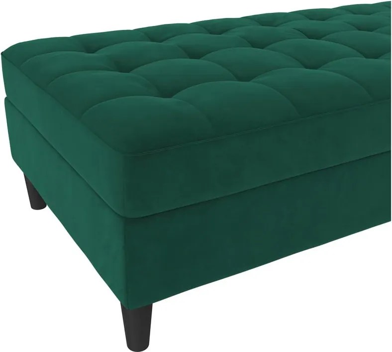 Taburet verde cu tapițerie din catifea Presley – Støraa