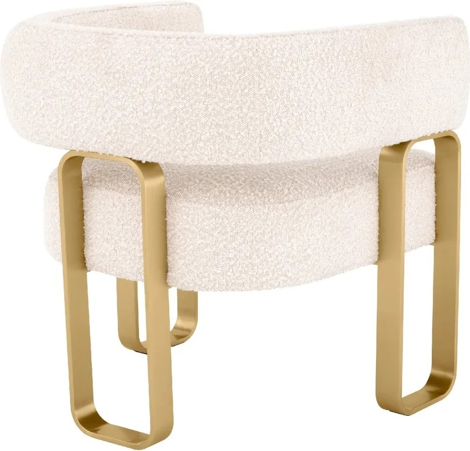 Fotoliu design LUX Capricorn, bouclé cream