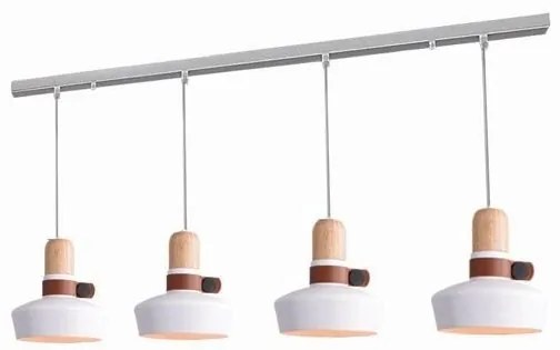 Lustra cu 4 pendule design modern Merden alb mat