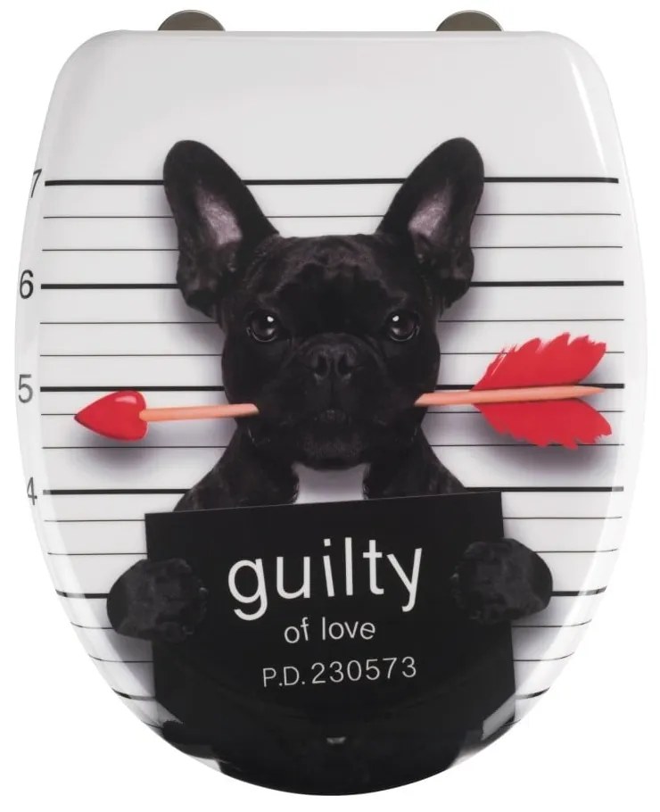Capac WC cu închidere lentă Wenko Guilty Dog, 45 x 38 cm