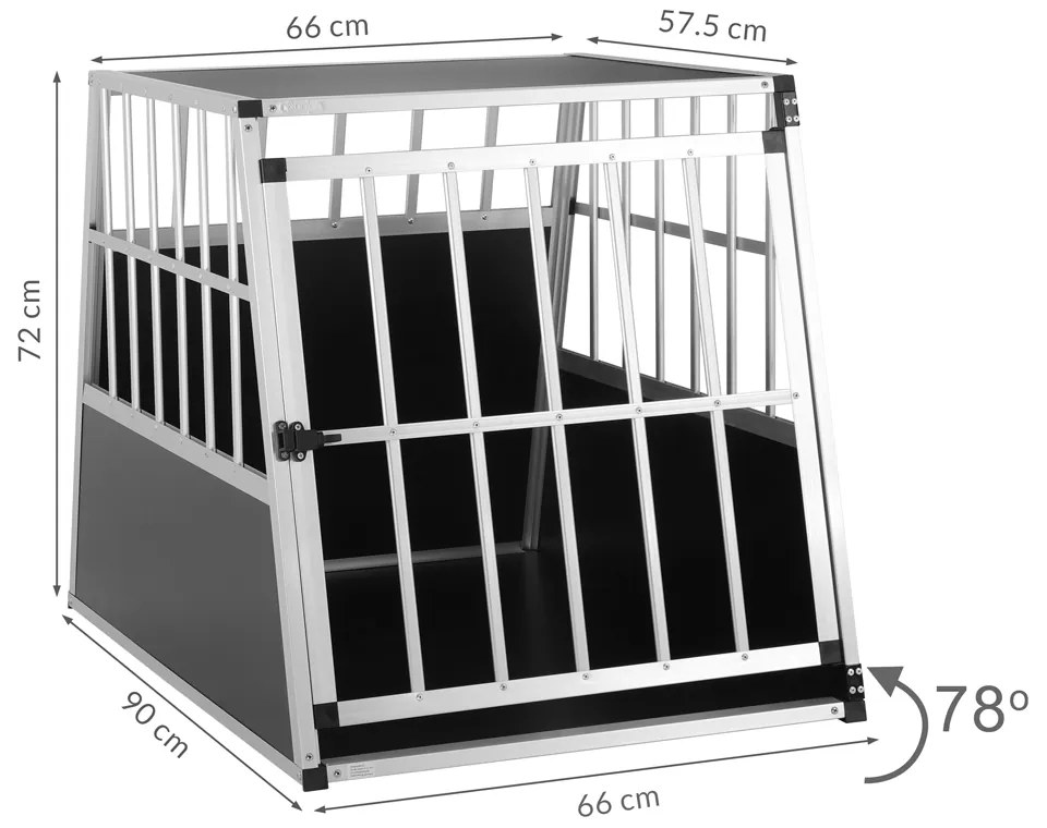 Deuba Alu - lada pentru caini L - 90 x 66 x 72 cm