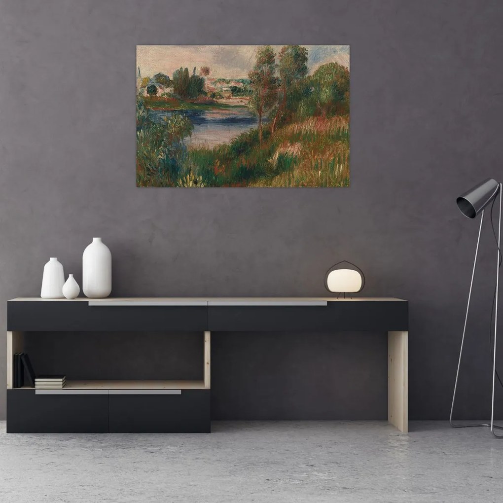 Tablou - Auguste Renoir, Landscape at Vetheuil, reproducere (90x60 cm)