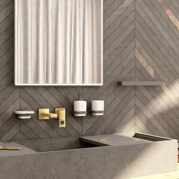 Dozator de săpun și suport de periuțe de dinți de perete NIMCO MAC 2905831K-T-90 MAYA 320 mm