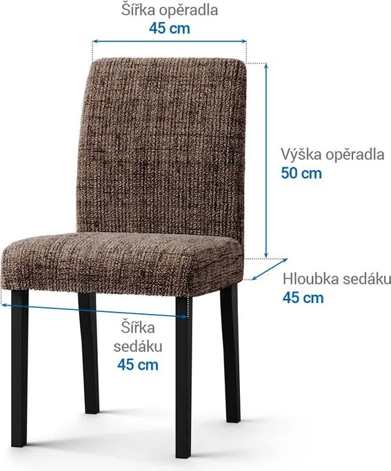 Gaico Huse bielastice VITTORIA maro scaun cu spatar 2 buc (45 x 45 x 50 cm)