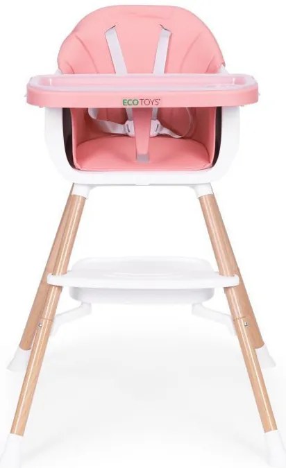Scaun înalt pentru copii 2 în 1 roz