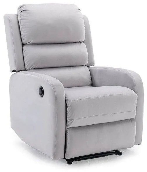Fotoliu Recliner PEGAZ Catifea Gri Deschis Bluvel 03