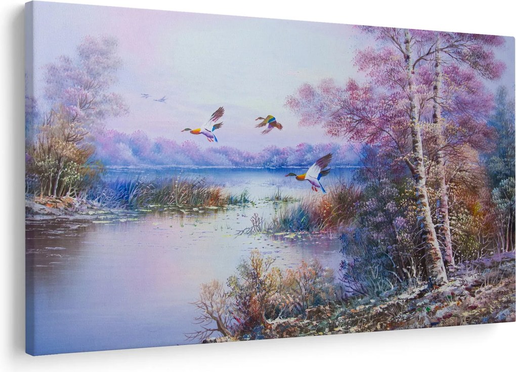 Tablou - Sosirea toamnei, pictură în ulei (90x60 cm)