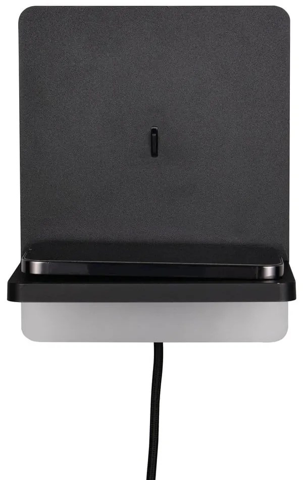 Aplică de perete negru-mat LED cu intensitate reglabilă Fairfield – Trio