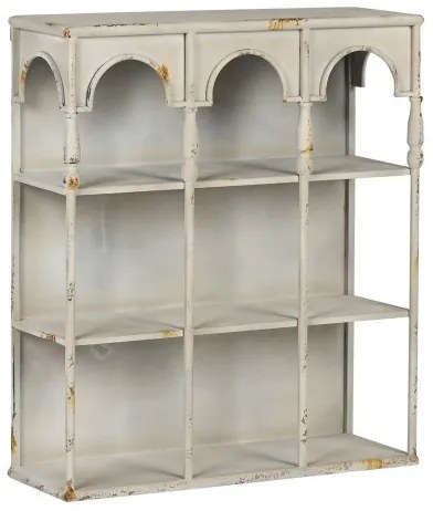 Etajera, bej, din metal, aspect vintage, Arches