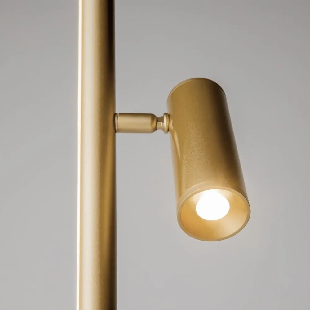 Lampadar, Lampa de podea LED cu Spot Directionabil, Thin alama