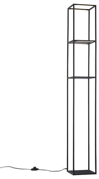 Lampa de podea de design neagră cu LED și dimmer tactil - Jitske
