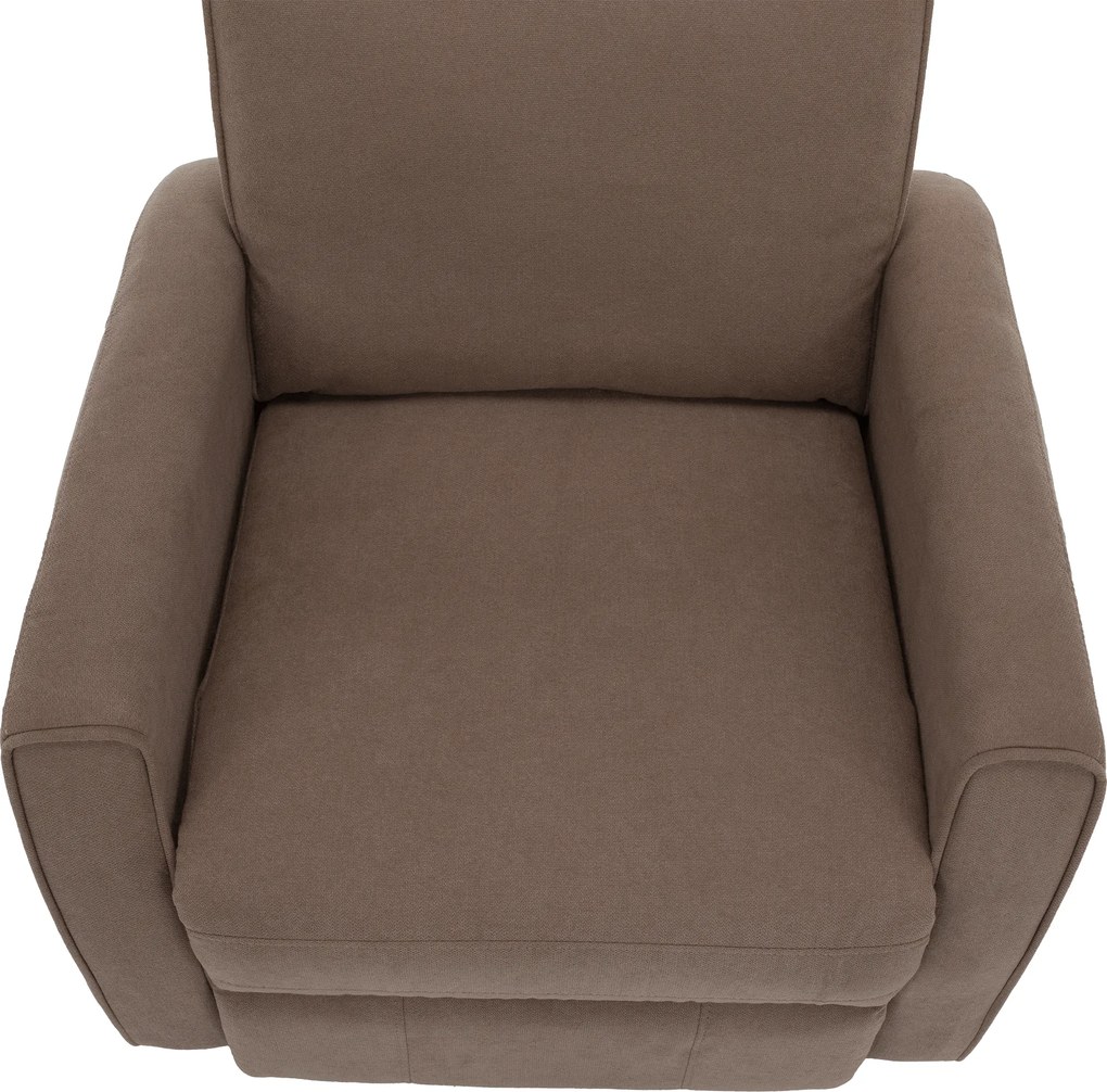 Fotoliu rotativ de relaxare, gri-maroniu taupe, MEKENZI