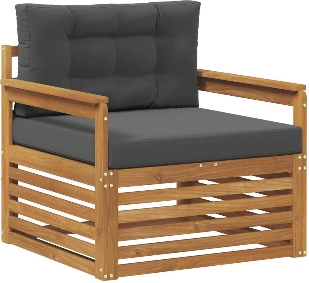 vidaXL Set de canapele de exterior Lemn de acacia solid și poliester