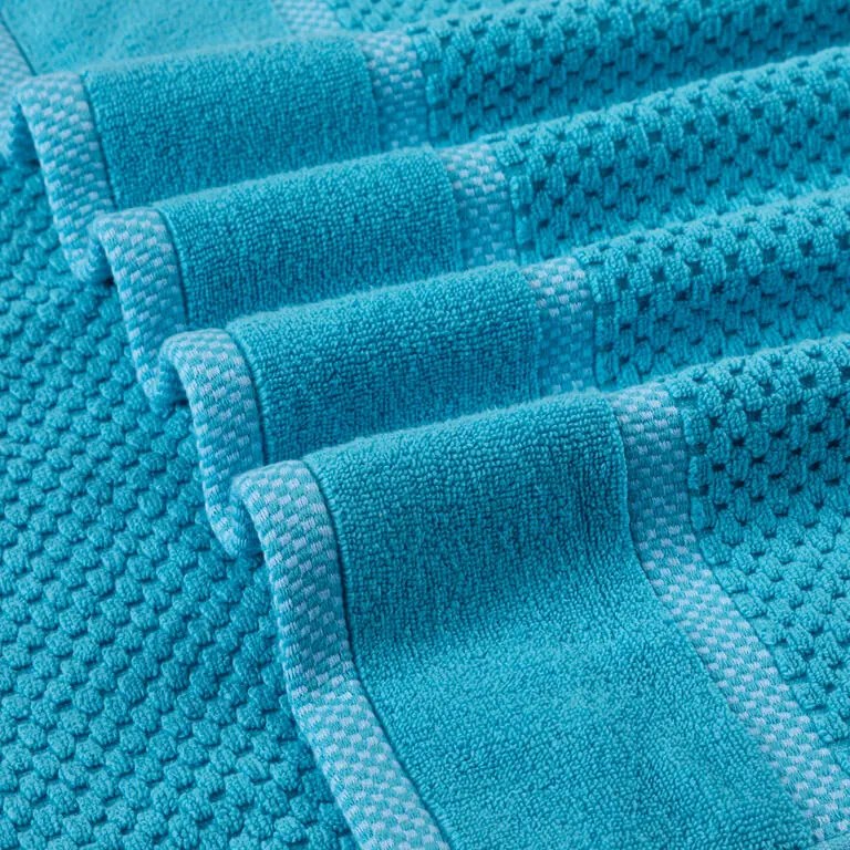 Set de 2 prosoape de baie din frotir MODENA turcoaz 70 x 140 cm