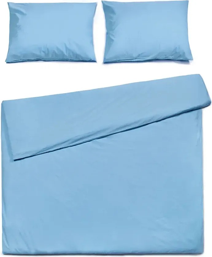 Lenjerie de pat din bumbac CALMORA albastru deschis Dimensiune lenjerie de pat: 70 x 90 cm | 140 x 220 cm