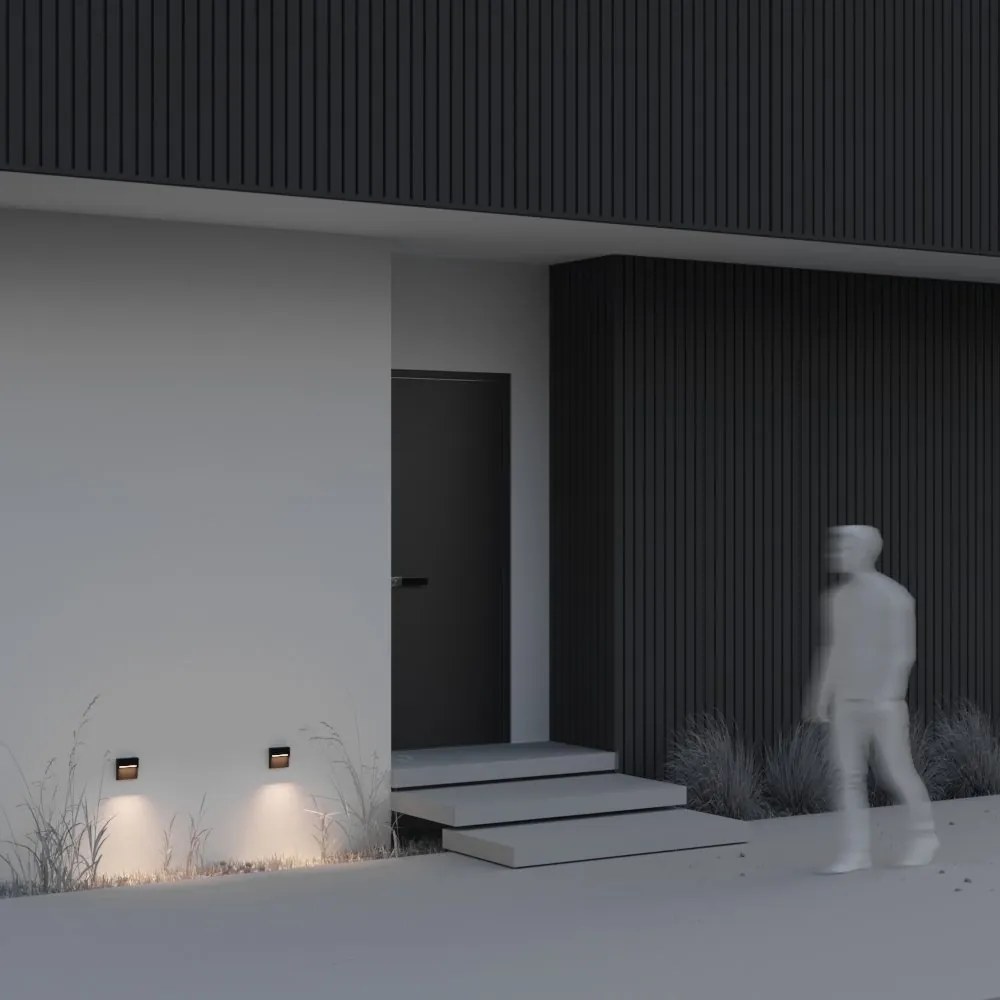 Spot LED iluminat scari sau perete exterior IP54 Mane negru