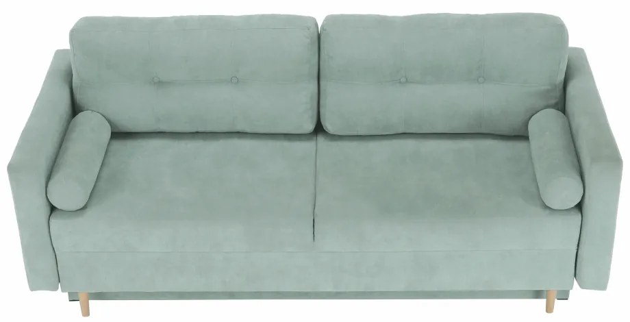 Canapea extensibilă, verde mentă textil Queens, AURELIA