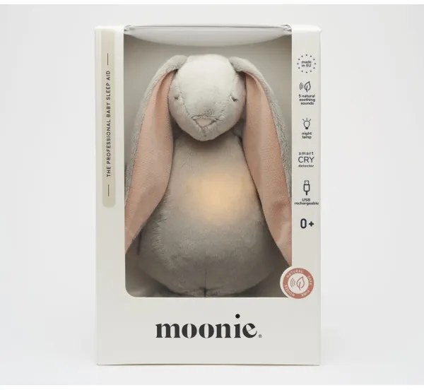Pluș de îmbrățișat cu sunete și lumină Moonie iepuraș 2.0 cloud