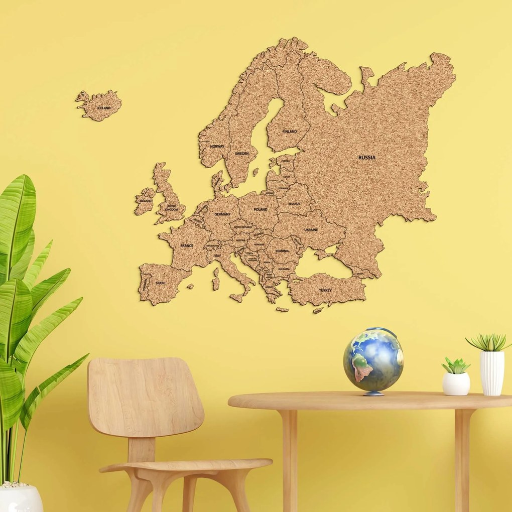 DUBLEZ | Harta Europei din plută + State în engleză