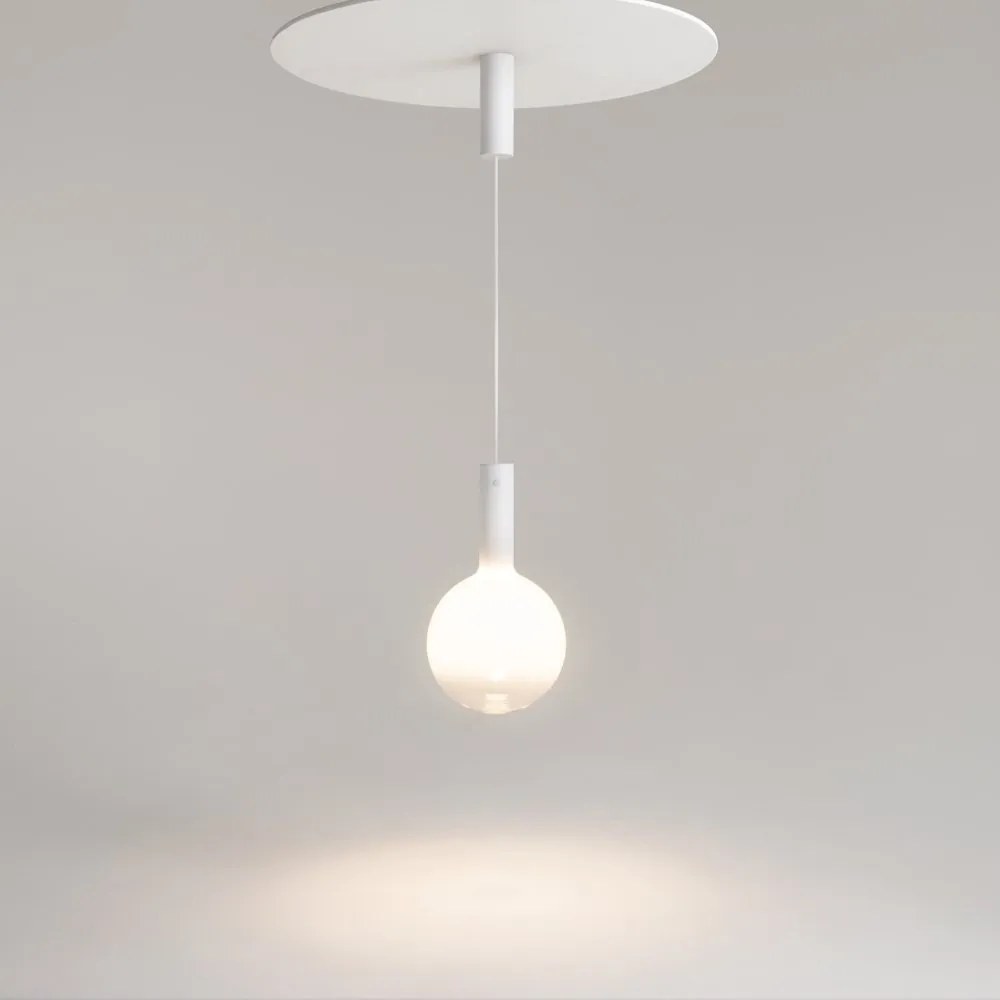 Lustra/Pendul LED design decorativ Nebula 25cm alb