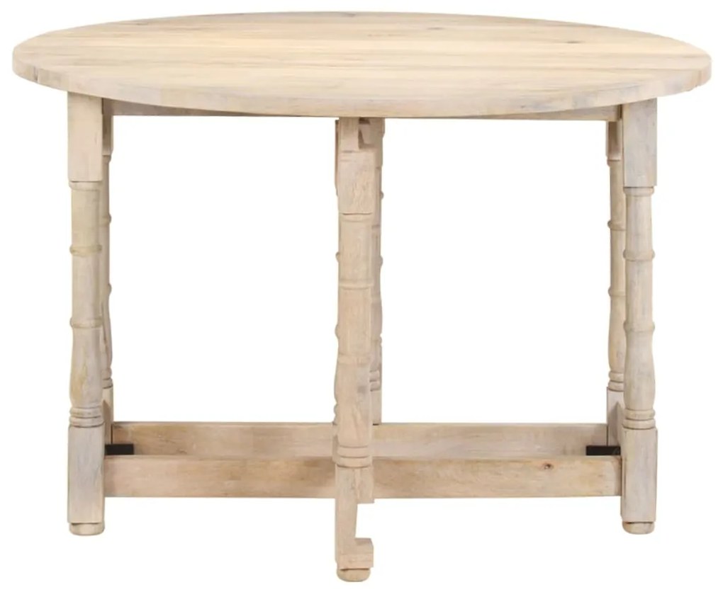 321700 vidaXL Masă de bucătărie, 110x76 cm, lemn masiv de mango, rotundă
