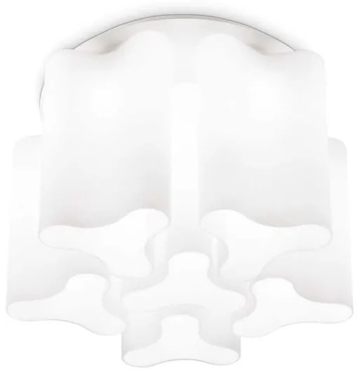 Ideal Lux - Plafonieră COMPO 6xE27/52W/230V Ø 56 cm albă