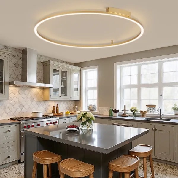 Brilagi - Corp de iluminat LED reglabil PORTOFINO LED/85W/230V, diam. 120 cm, auriu + telecomandă