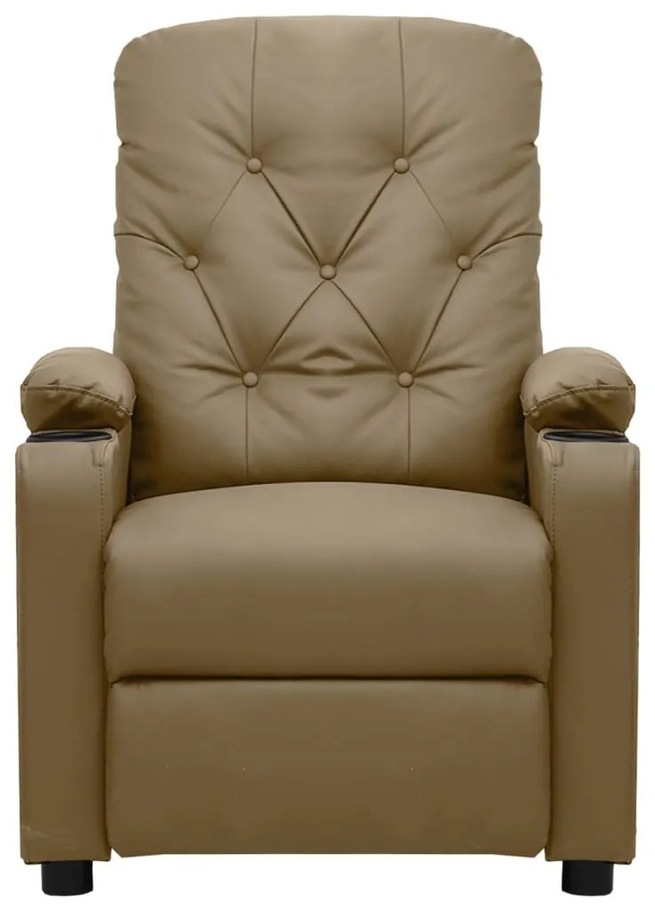 339124 vidaXL Fotoliu rabatabil, cappuccino, piele ecologică