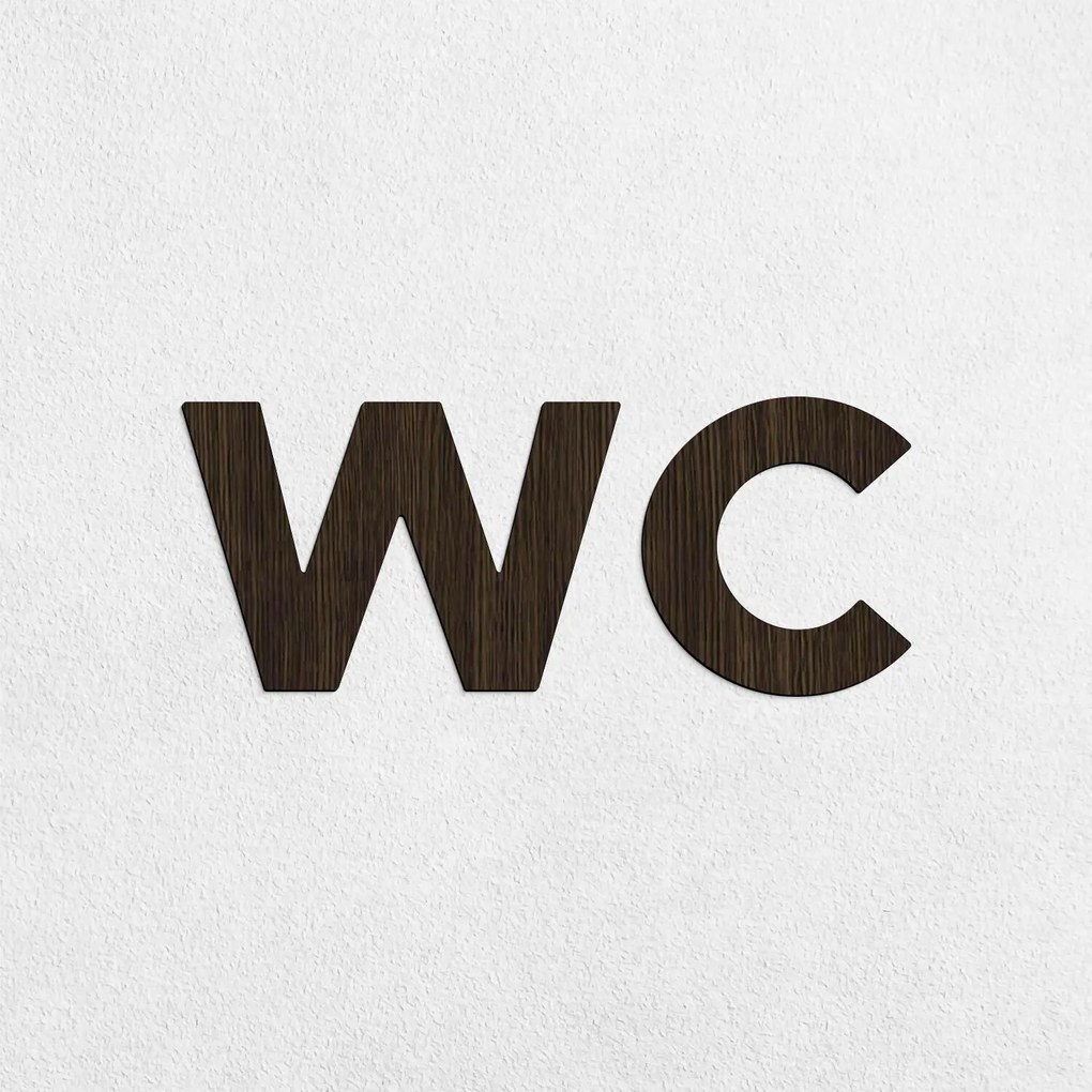 DUBLEZ | Inscripție din lemn pentru ușă - WC