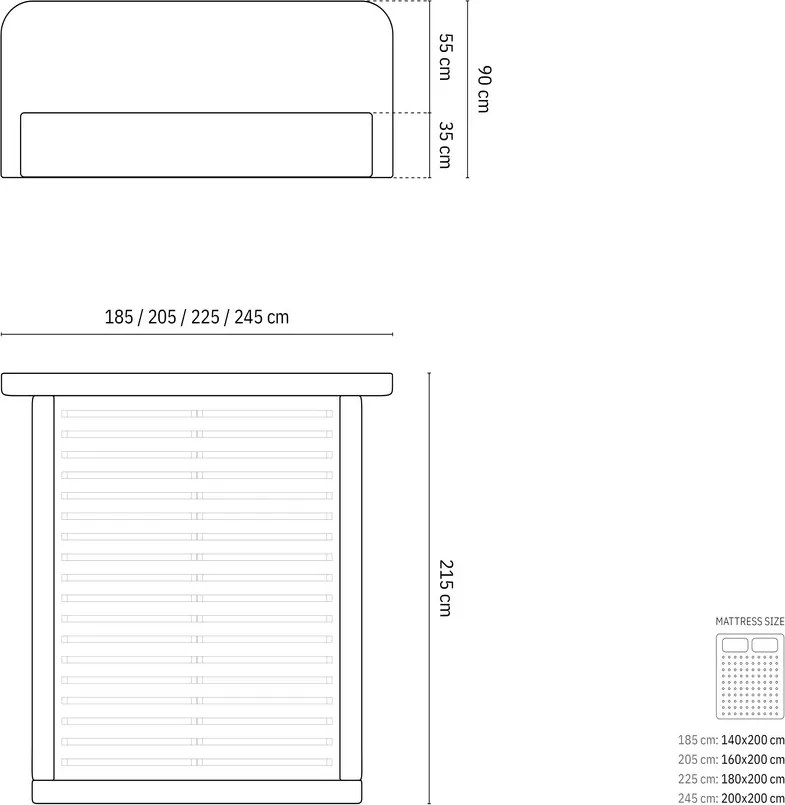 Pat tapitat cu somiera rabatabila si lada depozitare, 180x200 cm, Micadoni Home, Elizabeth-261, catifea, ivoriu