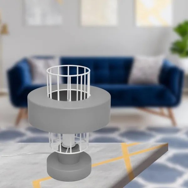 Lampă de masă VOLTA 1xE27/15W/230V gri