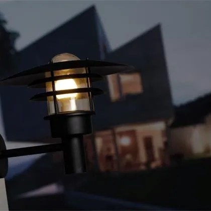 Aplica de perete exterior IP44 Lonstrup 32 negru 71411003NL