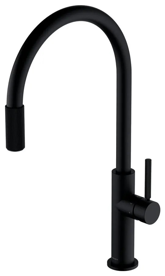 Baterie bucatarie cu sistem filtrare D1 negru mat Omnires Switch cu 3 cai, pentru apa filtrata