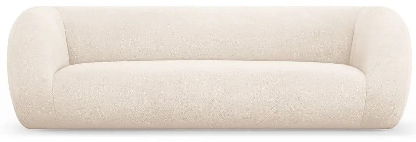Canapea crem cu tapițerie din stofă bouclé 230 cm Essen – Cosmopolitan Design