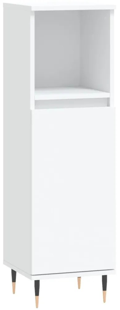 831548 vidaXL Dulap de baie, alb, 30x30x100 cm, lemn prelucrat