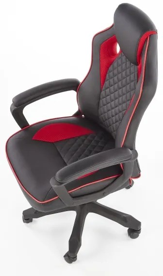 Scaun de birou HELO negru/roșu